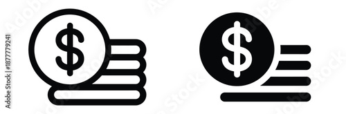 Financial icons for business and investment concepts,