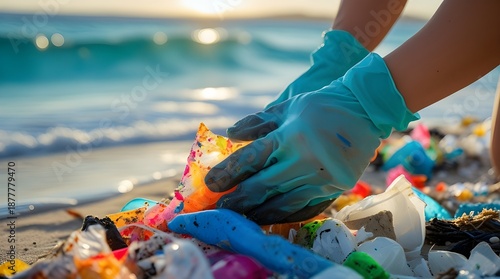 Saving the Ocean from Plastic at Sunrise