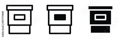 Modern smartphone icons in black and white,