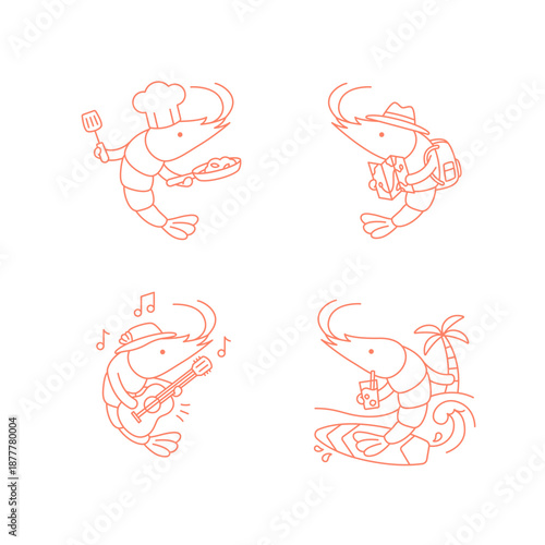 Character shrimp hobby line set