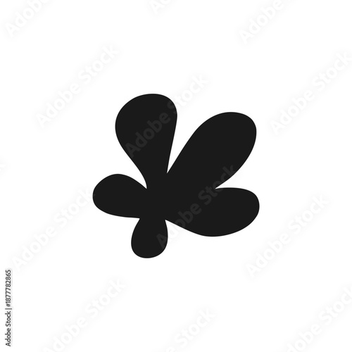 Plant icon on a light background. Design element for your project. Hand-drawn vector illustration, printable template.