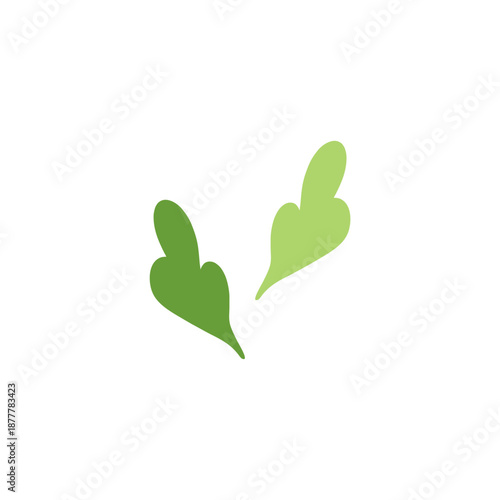 Plant icon on a light background. Design element for your project. Hand-drawn vector illustration, printable template.