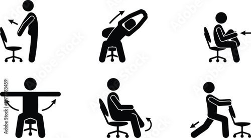 Office chair exercises and stretches for desk workers to relieve tension