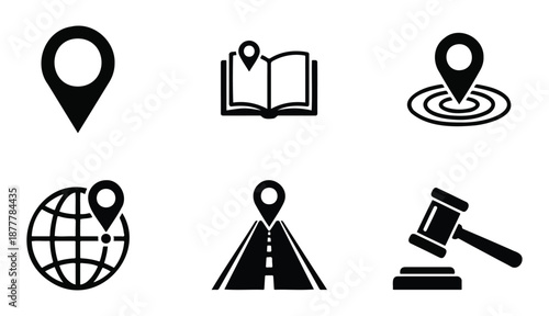 Location map pin icons set. Modern map marker collection. Pinpoint. Location pin icon. Map pin place marker. Map marker pointer icon. GPS location symbol. Flat style vector