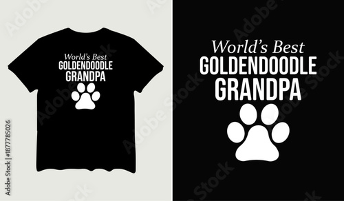 World's best goldendoodle grandpa t-shirt design for t-shirt quotes or poster svg printable cut file
