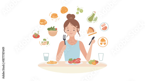 Enjoying a Delicious Meal with Fresh Ingredients and Healthy Choices