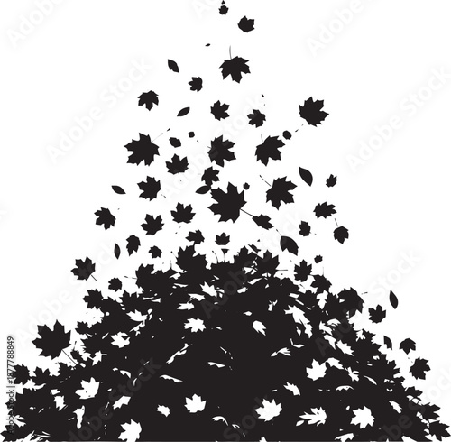  Garden Autumn Leaves Pile Vector Illustration