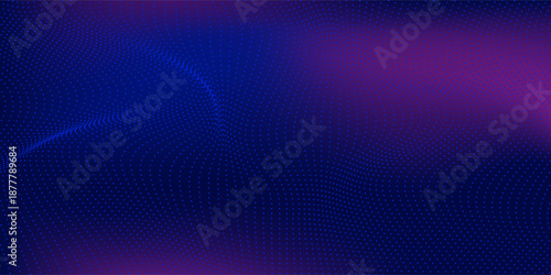 Abstract technology big data digital background. Dot blue wave light screen gradient texture background.