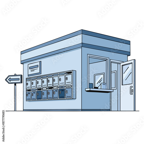 Illustration of a Coin Operated Laundry Facility