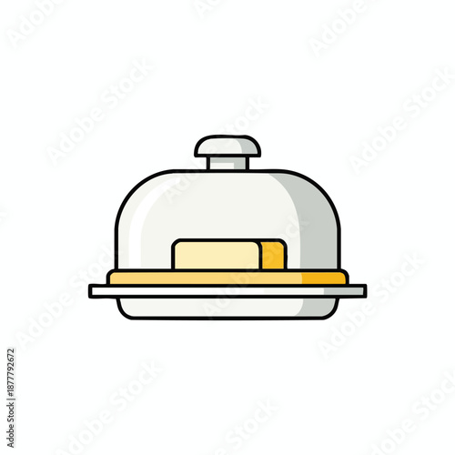 Cloche Covering Food on Tray
