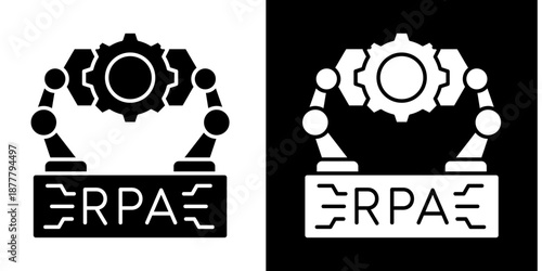 Rpa  Icon Set White Glyph Style Collection