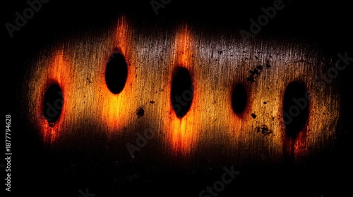 welding. Close-up of heated metal surface with orange glow, highlighting industrial precision and detail. safety posters.