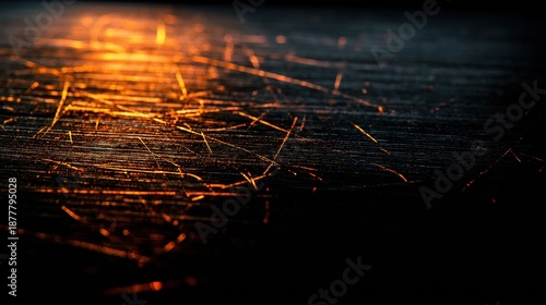 welding. Close-up of heated metal surface with orange glow, highlighting industrial precision and detail. safety posters.