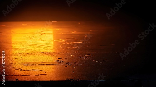 welding. Close-up of heated metal surface with orange glow, highlighting industrial precision and detail. safety posters.