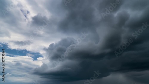 Dark Storm Clouds Timelapse Cinematic Sky