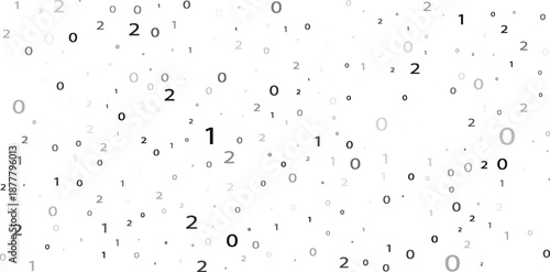 hand sketched doodle simple numbers on white background.eps.10.