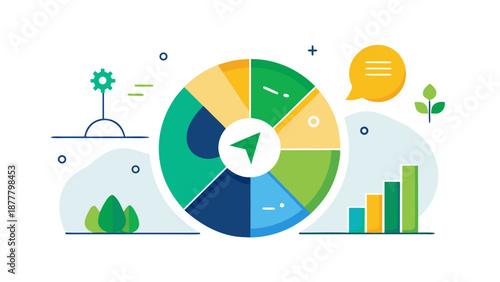 Sustainability Performance Analytics Dashboard Vector