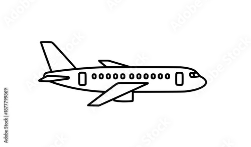 Wallpaper Mural Plane outline icon vector with editable stroke for travel and aviation interface design Torontodigital.ca