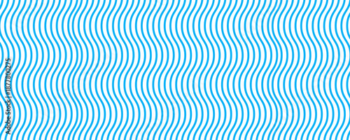 Seamless Wave Pattern, Hand drawn water sea vector background. Wavy beach print, curly grunge paint lines,