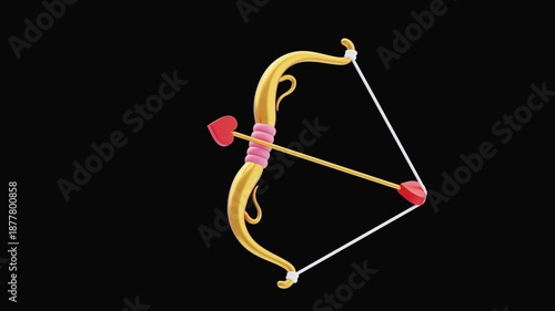 3D Love Arrow Valentine Day Animation | Alpha Loop