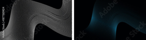 Futuristic wave patterns exploring point based technology in digital art