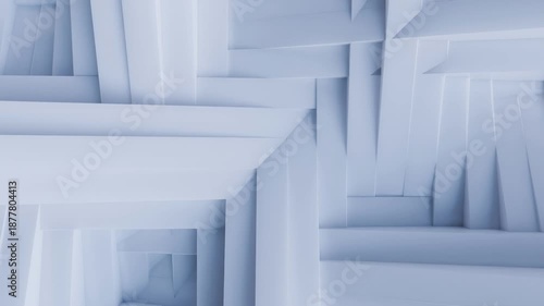 abstract white 3d cube cubic shapes background, motion graphic render wallpaper backdrop, 4k seamless loop	
