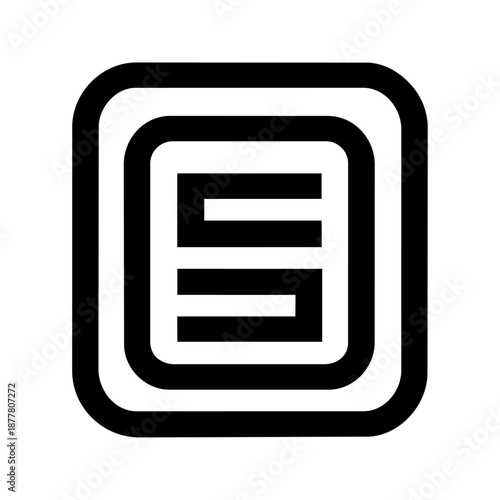 Layered square badge with stylized letterform representing digital media, publishing platforms, and content identity.
