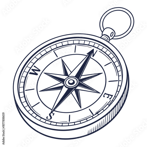 Vintage compass illustration