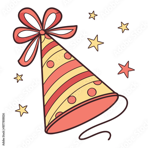 Party hat with stars