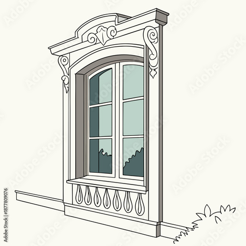 Ornate window illustration