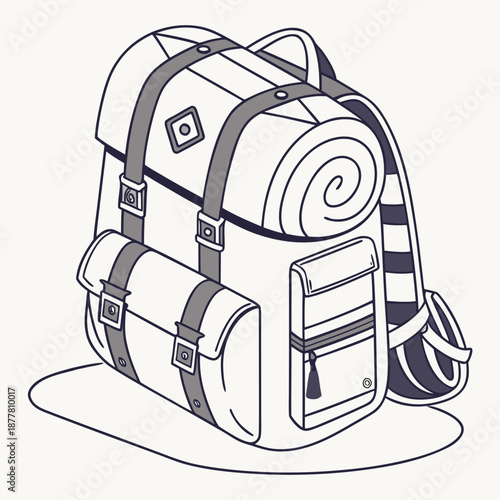 Vintage hiking backpack