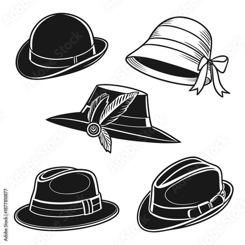 Collection of vintage hats