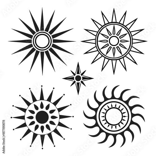Collection of sun symbols