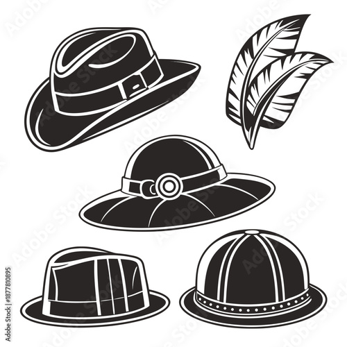 Collection of vintage hats