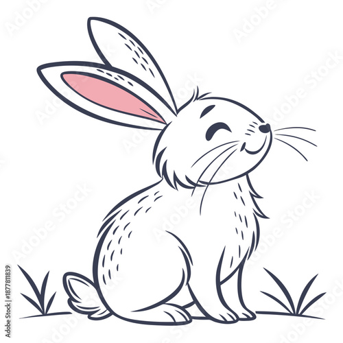Cute cartoon rabbit