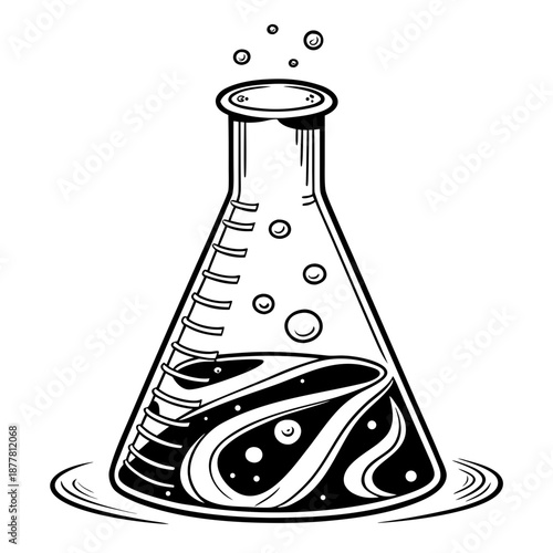 Science experiment flask