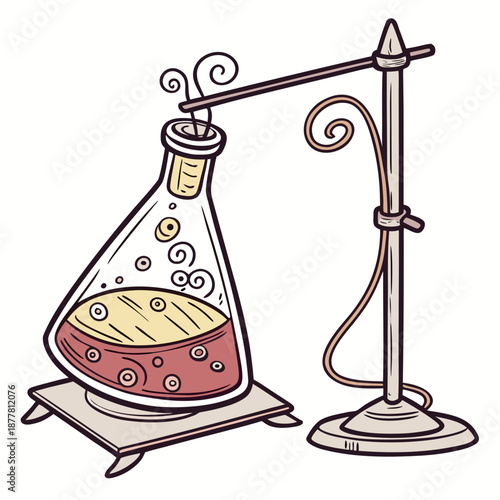 Science experiment flask