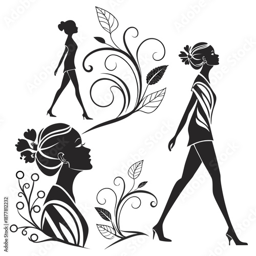 Silhouette fashion illustration