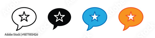 Customer Review Rating Ecommerce Flat Vector Icon
