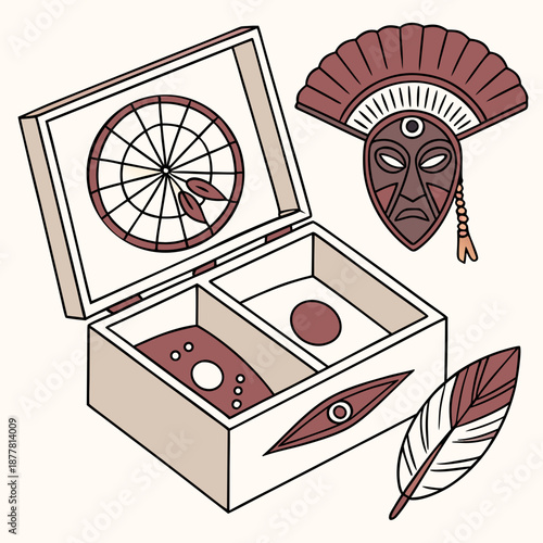 Ancient artifacts in a box