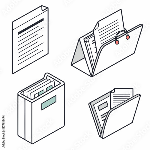 Various file organization icons