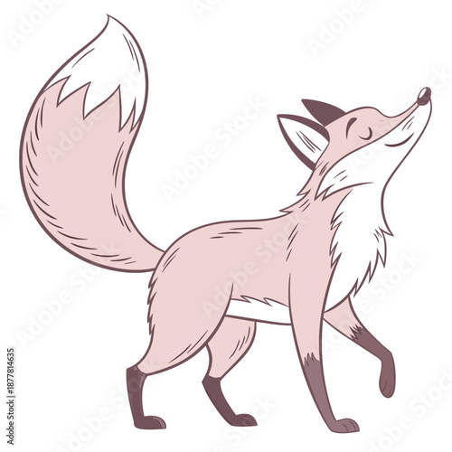 Illustration of a curious fox