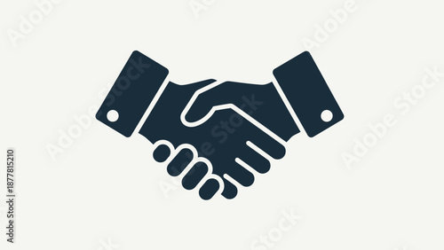 Handshake Icon Symbolizing Agreement and Partnership.
