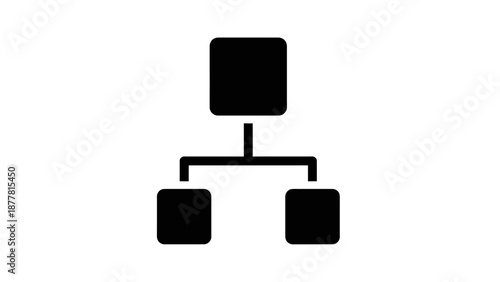 Simple Black Flowchart Diagram on White.