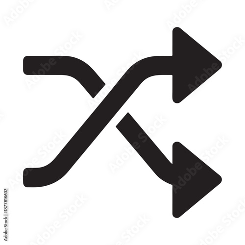 Arrow Shuffle Icon – Flat Vector Illustration for Web & Mobile Apps