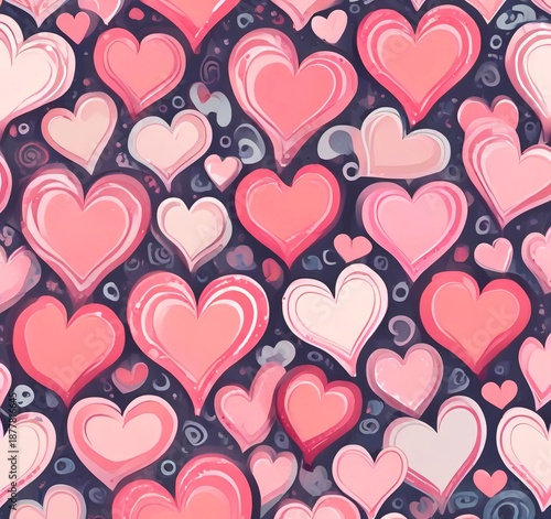 Elegant love heart illustration with subtle shadow, Valentine greeting design