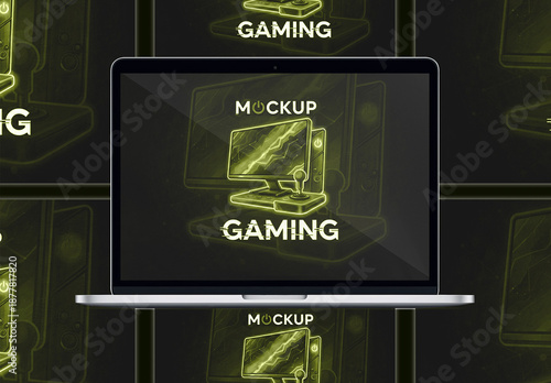 Laptop Front View Mockup