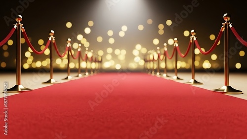 Red Carpet Luxury: VIP Access, Spotlight, Bokeh, VIP Event Entrance
