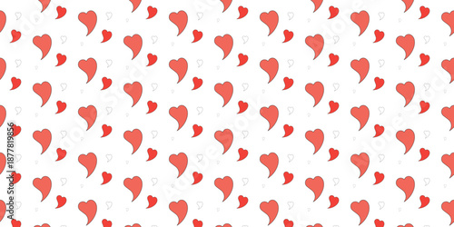 Minimal seamless heart pattern with clean shapes suitable for modern backgrounds wrapping paper and textiles. Ideal for romantic designs valentine themes and cute branding.