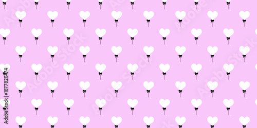 Minimal seamless heart pattern with clean shapes suitable for modern backgrounds wrapping paper and textiles. Ideal for romantic designs valentine themes and cute branding.
